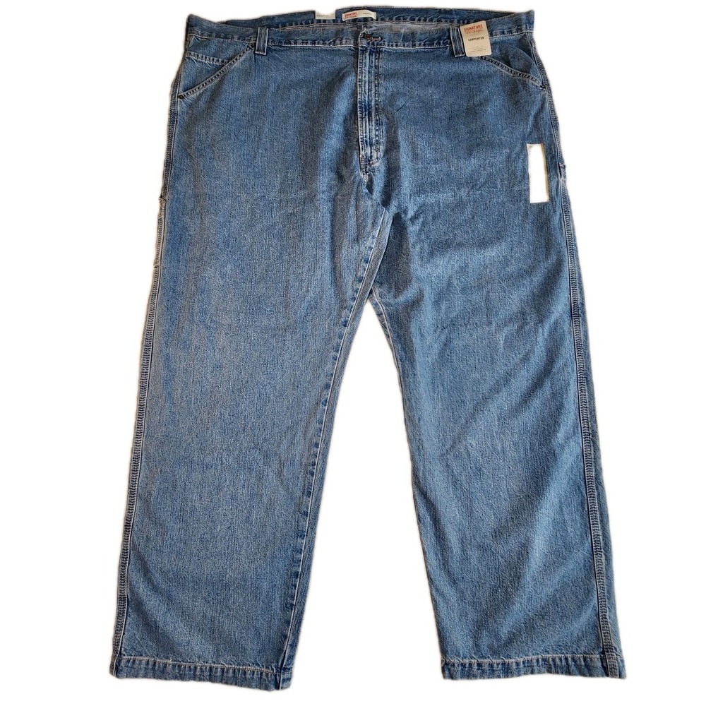 LEVIS Carpenter Jeans Mens 54 X 32 Big Tall Medium Wash Denim NEW